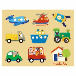 Moulin Roty Puzzle des transports Multicolore New