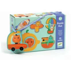 Djeco Jouets D'Éveil|Jouets D'Éveil|Puzzle Duo Véhicules