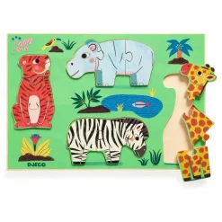 Djeco Puzzle en bois Coucou Tigre