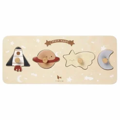 New Fabelab Puzzle en bois Magie de l'espace Multicolore