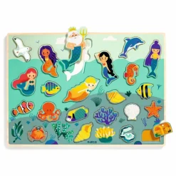 Djeco Puzzle en bois Sea Multicolore Discount
