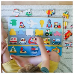 Online Djeco Puzzle en bois Vroum Multicolore