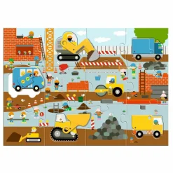 Djeco Puzzles|Jeux Éducatifs|Puzzle Le chantier - 17 pièces