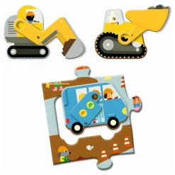 Djeco Puzzles|Jeux Éducatifs|Puzzle Le chantier - 17 pièces