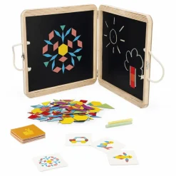 Janod Puzzles|Jeux Éducatifs|Puzzle magnétique Géométrique