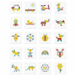 Janod Puzzles|Jeux Éducatifs|Puzzle magnétique Géométrique