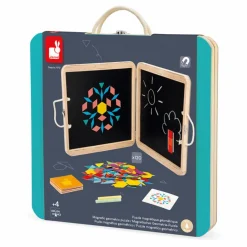 Janod Puzzles|Jeux Éducatifs|Puzzle magnétique Géométrique
