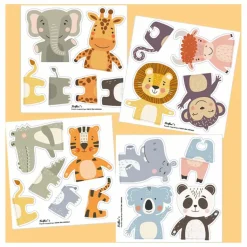 Outlet Ferflex Puzzle magnétique Safari des animaux Blanc