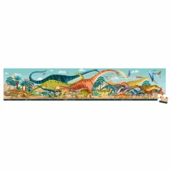 Janod Puzzles|Jeux Éducatifs|Puzzle panoramique Dino - 100 pièces