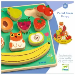 New Djeco Puzzle relief Boom Happy Multicolore