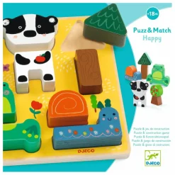 Djeco Puzzle relief Match Happy