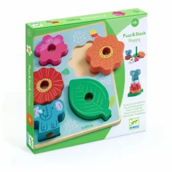 Djeco Puzzle relief Stack Happy Multicolore Best