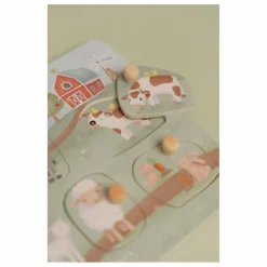 Little Dutch Puzzle sonore en bois FSC - Little Farm Multicolore Hot