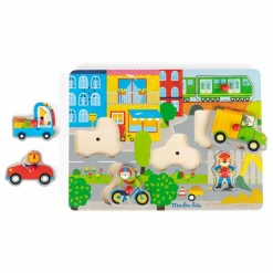 Moulin Roty Jouets D'Éveil|Jouets D'Éveil|Puzzle sonore La Ville