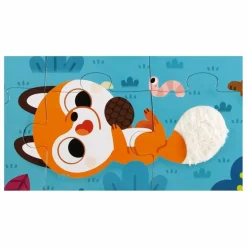 Janod Puzzles|Jeux Éducatifs|Puzzle tactile Les Animaux de la Forêt - 20 pièces