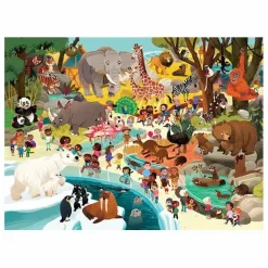 Crocodile Creek Puzzle Une journée au zoo - 48 pièces Multicolore