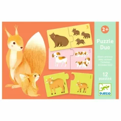 Discount Djeco Puzzles duo-trio Bébés Animaux Multicolore