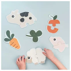 Done by deer Jouets D'Éveil|Jouets D'Éveil|Puzzles Tiny Farm - 6 puzzles