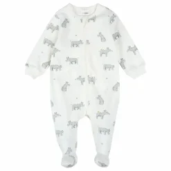 Petit Lem Pyjama Avec Pieds Rhinocéros Coton Bio |