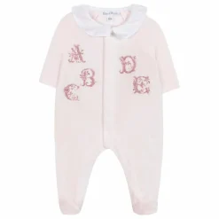 Tartine et Chocolat Pyjama Brodé Alphabet | Rose pâle Discount