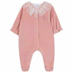Outlet Tartine et Chocolat Pyjama Col Dentelle | Rose pêche