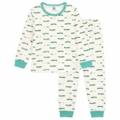 Petit Bateau Pyjama Crocodiles Coton Bio | Ecru New