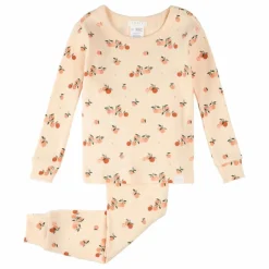 Petit Lem Pyjama Côtelé Agrumes Coton Bio | Rose pâle Online