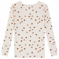 Outlet Petit Lem Pyjama Côtelé Citrouilles Coton Bio | Gris