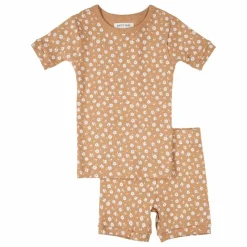 Enfant Petit Lem Pyjama Côtelé Fleuri Coton Bio |