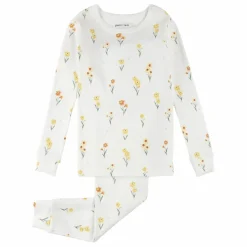 Enfant Petit Lem Nuit, Sous-Vêtements|Pyjama Côtelé Jonquilles Coton Bio |