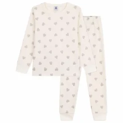 Enfant Petit Bateau Nuit, Sous-Vêtements|Pyjama Cœurs Pailletés Coton Bio |