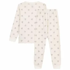 Enfant Petit Bateau Nuit, Sous-Vêtements|Pyjama Cœurs Pailletés Coton Bio |