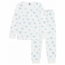 Enfant Petit Bateau Nuit, Sous-Vêtements|Pyjama Cœurs Peints Coton Bio |