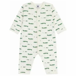 Discount Petit Bateau Pyjama Dors Bien Crocodiles Coton Bio | Ecru