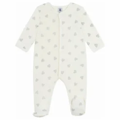 Petit Bateau Pyjama Dors Bien Cœurs Pailletés Coton Bio | Ecru Best