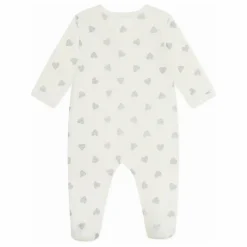 Petit Bateau Pyjama Dors Bien Cœurs Pailletés Coton Bio | Ecru Best