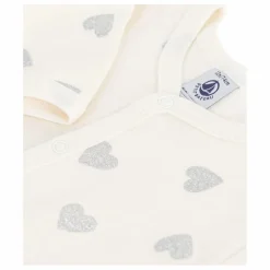 Petit Bateau Pyjama Dors Bien Cœurs Pailletés Coton Bio | Ecru Best