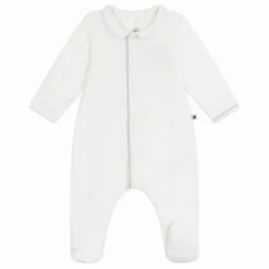 Discount Petit Bateau Pyjama Dors Bien Logo Brodé Coton Bio | Blanc