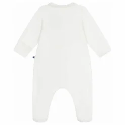 Discount Petit Bateau Pyjama Dors Bien Logo Brodé Coton Bio | Blanc