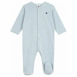 Petit Bateau Pyjama Dors Bien Rayé Logo Coton Bio | Bleu Best
