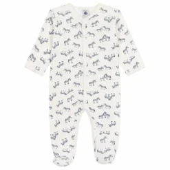 Discount Petit Bateau Pyjama Dors Bien Zèbres Coton Bio | Ecru