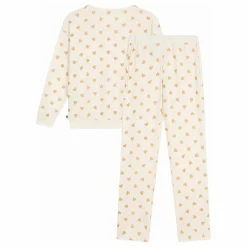 Femme Petit Bateau Pyjama Droit Cœurs Pailletés Coton Bio |
