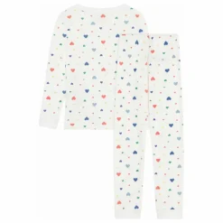 Enfant Petit Bateau Nuit, Sous-Vêtements|Pyjama Elastiqué Cœurs Coton Bio |