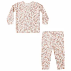Clearance Quincy Mae Pyjama Fleuri Bamboo | Ivoire