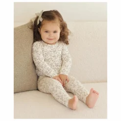 Clearance Quincy Mae Pyjama Fleuri Bamboo | Ivoire