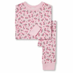 Outlet Sleepy Doe Pyjama Fleuri Coton Bio | Rose