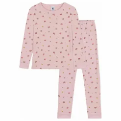 Enfant Petit Bateau Pyjama Fleuri Cœurs Coton Bio |