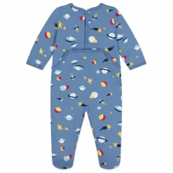 Outlet Petit Bateau Pyjama Molleton Espace | Bleu