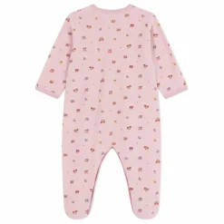Petit Bateau Pyjama Nœud Dors Bien Fleuri Coton Bio | Rose