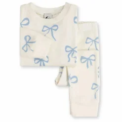Sleepy Doe Pyjama Nœuds Coton Bio | Ecru